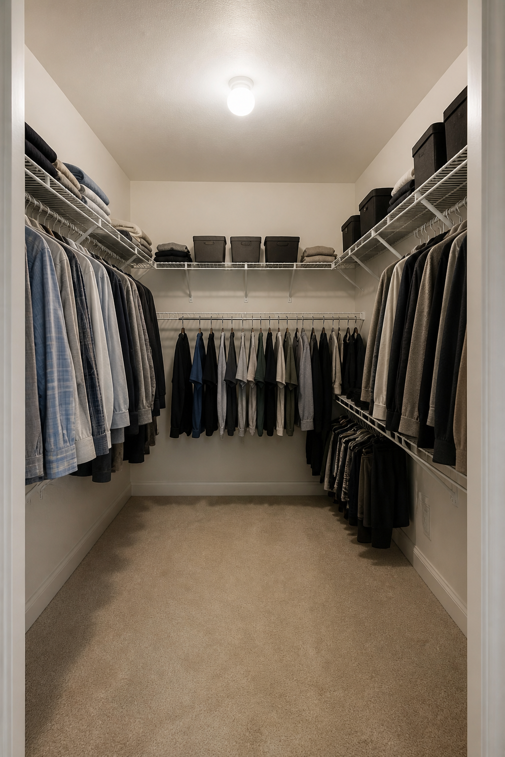 Walk-in closet after GELB renovation